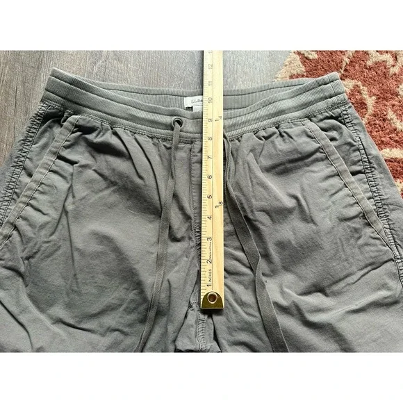 L L Bean Cropped Capri Pants Cotton Blend Gray Small S - Picture 3 of 7